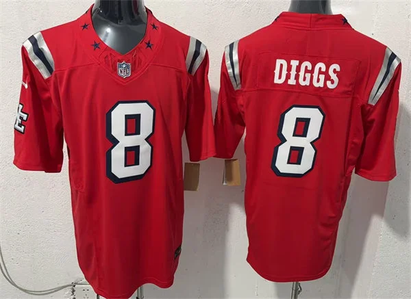Mens New England Patriots #8 Stefon Diggs Red Rivalries Replica F.U.S.E. Limited Jersey 