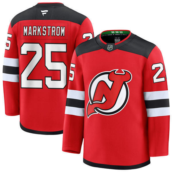 Mens New Jersey Devils #25 Jacob MarkstromFanatics Home Red Player Jersey 