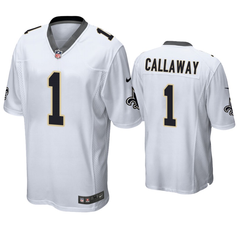 Mens New Orleans Saints #1 Marquez Callaway Nike White Vapor Untouchable Limited Jersey
