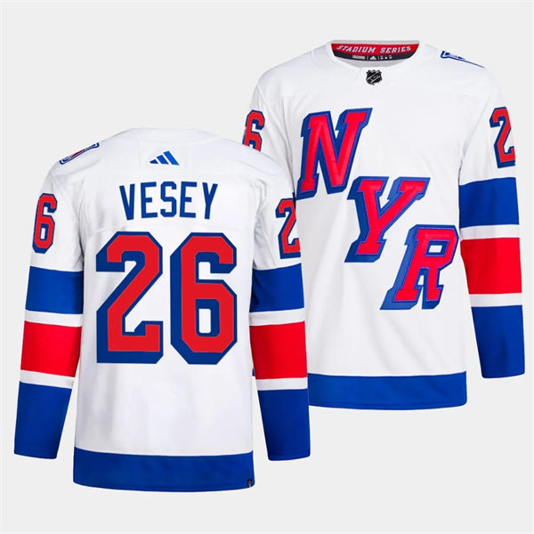 Mens New York Rangers #26 Jimmy Vesey 2024 NHL Stadium Series Jersey White  