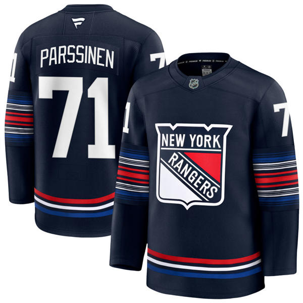 Mens New York Rangers #71 Juuso Parssinen Fanatics Navy Alternate Premium Jersey 