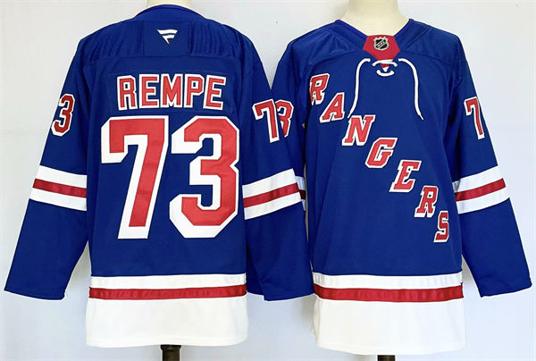 Mens New York Rangers #73 Matt Rempe Fanatics Royal Home Primegreen Player Jersey 