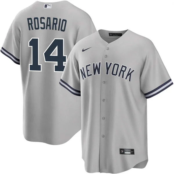 Mens New York Yankees #14 Amed Rosario Nike 2022 Gray With Name Limited Jersey 