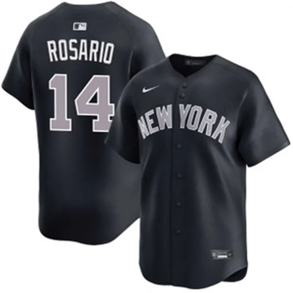 Mens New York Yankees #14 Amed Rosario Nike Navy Alternate 2nd with Name New York Limited Jersey 