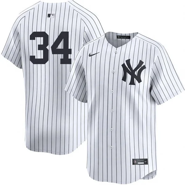 Mens New York Yankees #34 Randal Grichuk Nike White Home Limited Jersey 