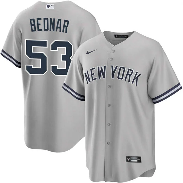 Mens New York Yankees #53 David Bednar Nike 2022 Gray With Name Limited Jersey 