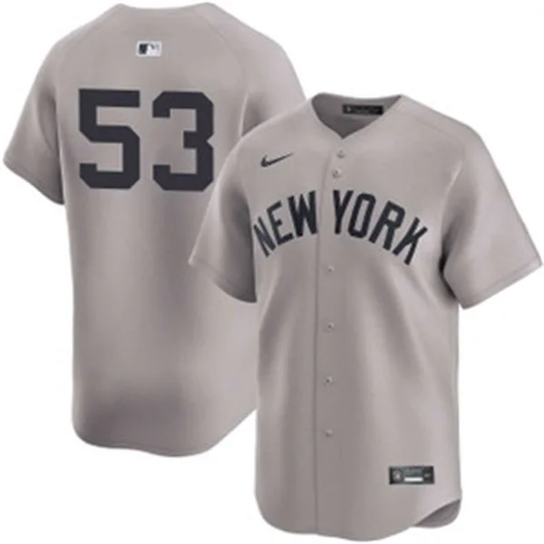 Mens New York Yankees #53 David Bednar Nike Gray Away Limited Jersey 