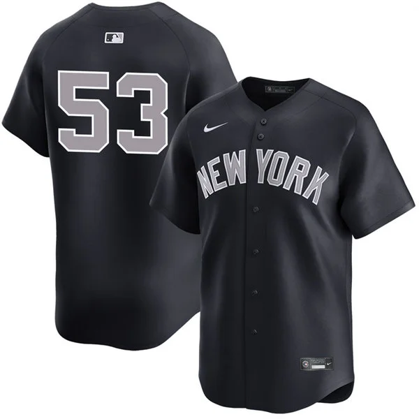 Mens New York Yankees #53 David Bednar Nike Navy Grey Alternate 2nd New York Limited Jersey 