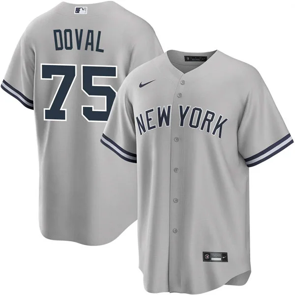 Mens New York Yankees #75 Camilo Doval Nike 2022 Gray With Name Limited Jersey 