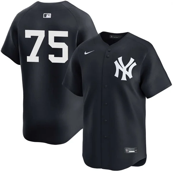 Mens New York Yankees #75 Camilo Doval Nike Navy NY Alternate Limited Jersey 