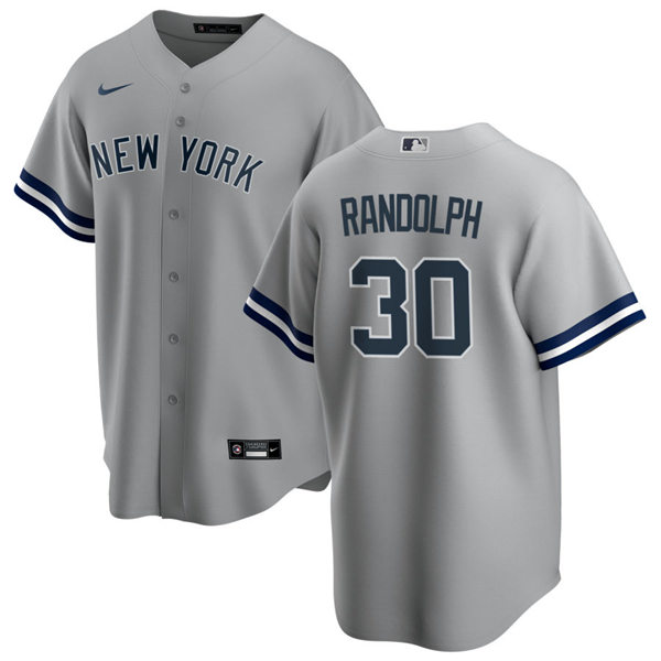 Mens New York Yankees Retired Player #30 Willie Randolph Nike Grey Road Cool Base Jersey