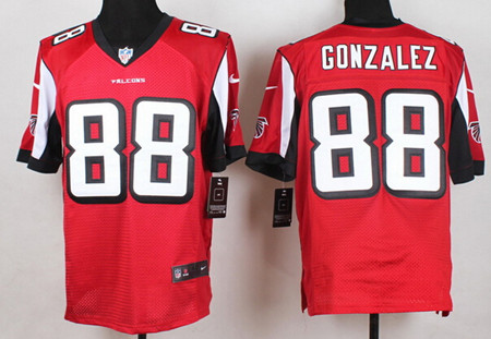 Mens Nike Elite Jersey Atlanta Falcons #88 Tony Gonzalez Red