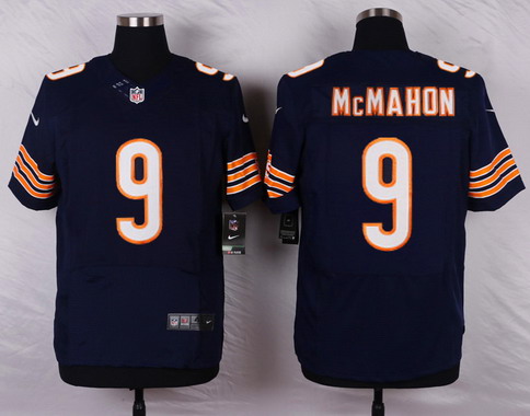 Mens Nike Elite Jersey Chicago Bears #9 Jim McMahon Blue Stitched