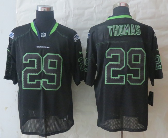 Mens Nike Elite Jersey Seattle Seahawks #29 Earl Thomas III Lights Out Black