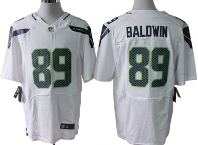 Mens Nike Elite Jersey Seattle Seahawks #89 Doug Baldwin White