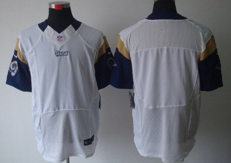 Mens Nike NFL Elite Jersey St. Louis Rams Blank White