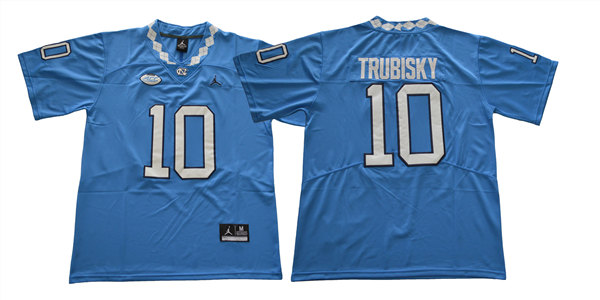 Mens North Carolina Tar Heels #10 Mitchell Trubisky Royal Jordan Brand Stitched NCAA college Football Jersey