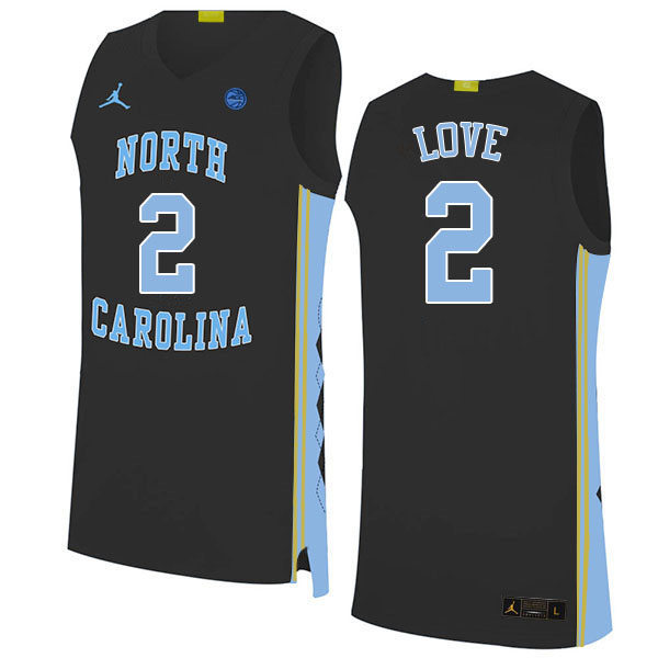 Mens North Carolina Tar Heels #2 Caleb Love Navy Alternate College Baseketball Game Jersey