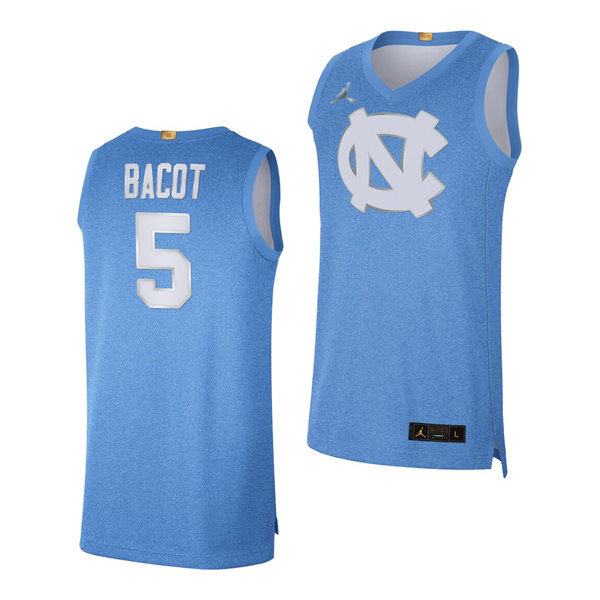 Mens North Carolina Tar Heels #5 Armando Bacot Blue Rivalry Limited 100th Anniversary Jersey
