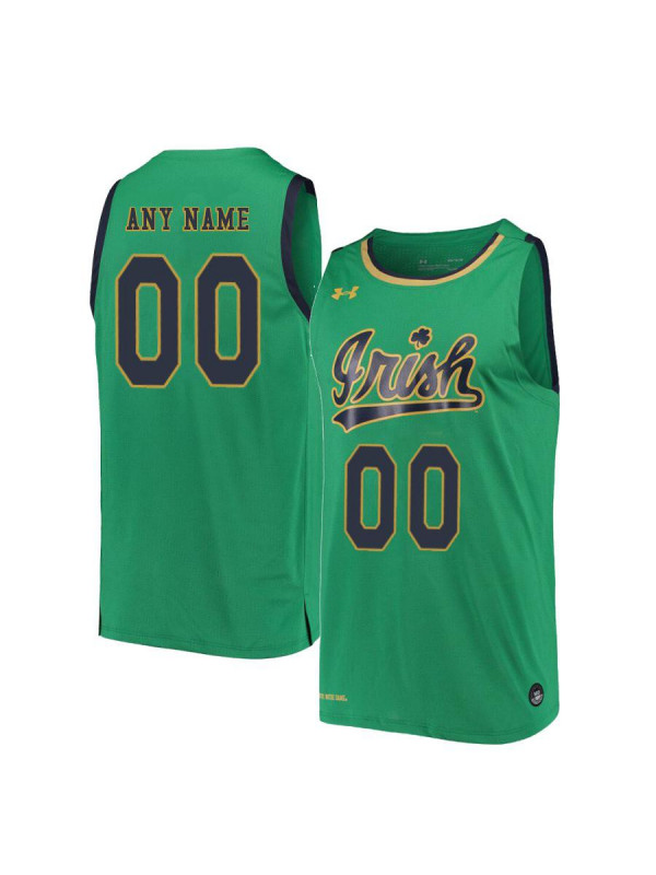 Mens Notre Dame Fighting Irish Custom Prentiss Hubb Cormac Ryan Robby Carmody Dane Goodwin Under Armour Green Retro 