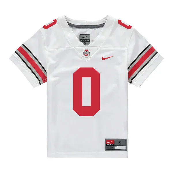 Mens Ohio State Buckeyes #0 Sonny Styles 2025 White Nike F.U.S.E. Limited College Football Game Jersey 