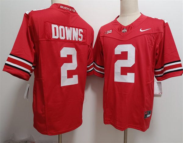 Mens Ohio State Buckeyes #2 Caleb Downs Nike F.U.S.E. Limited Scarlet College Football Game Jersey 