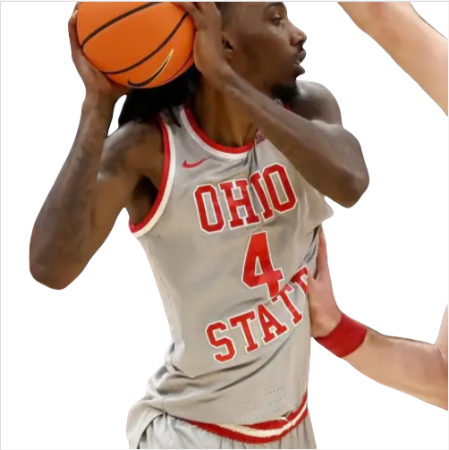 Mens Ohio State Buckeyes #4 Aaron Bradshaw Nike 2025 Grey College Basketball Jersey 