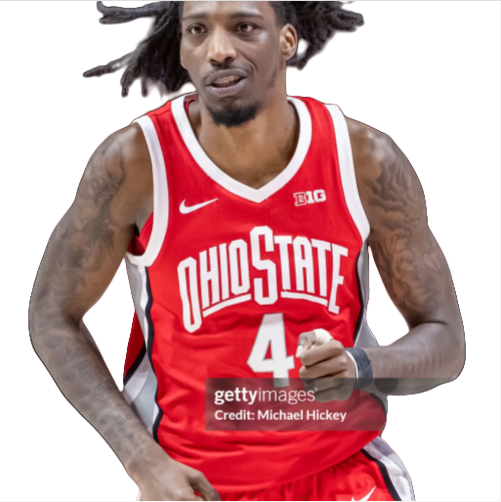 Mens Ohio State Buckeyes #4 Aaron Bradshaw Nike 2025 Scarlet Basketball Jersey 