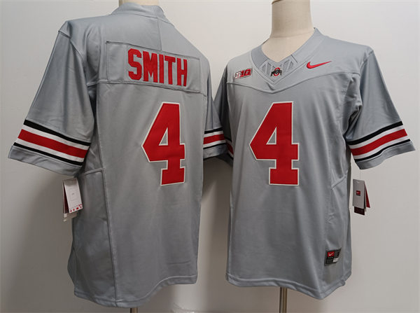 Mens Ohio State Buckeyes #4 Jeremiah Smith Alternate Gary Limited Football Jersey 