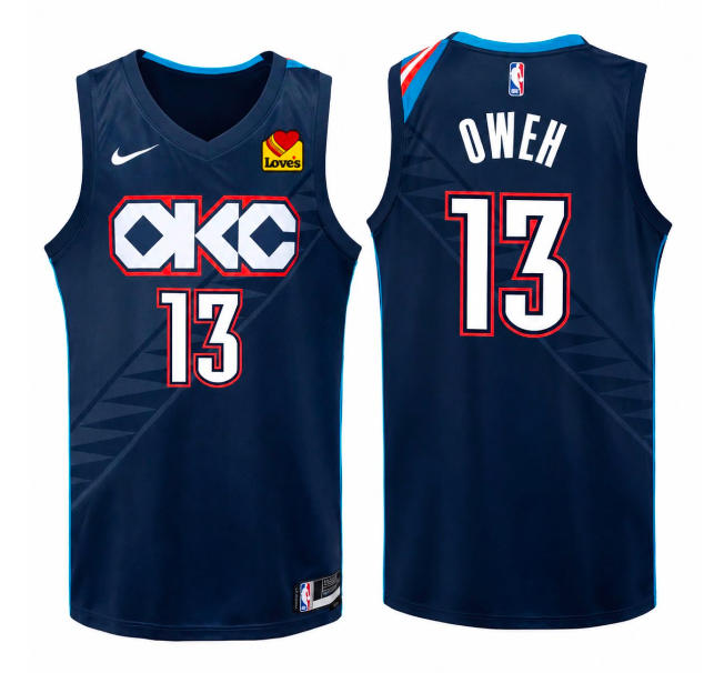 Mens Oklahoma City Thunder #13 Otega Oweh Edition Swingman Jersey
