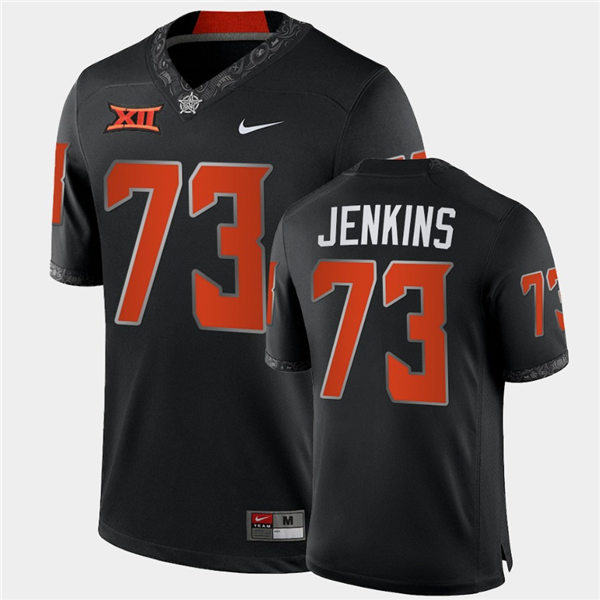 Mens Oklahoma State Cowboys #73 Teven Jenkins Nike Black College Football Jersey
