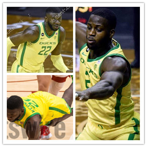 Mens Oregon Ducks #22 Franck Kepnang Nike 2020 Orange Green College Basketball Jersey