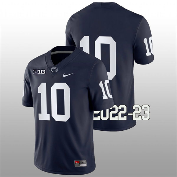 Mens Penn State Nittany Lions #10 Nicholas Singleton Nike Navy College Game Football Jersey