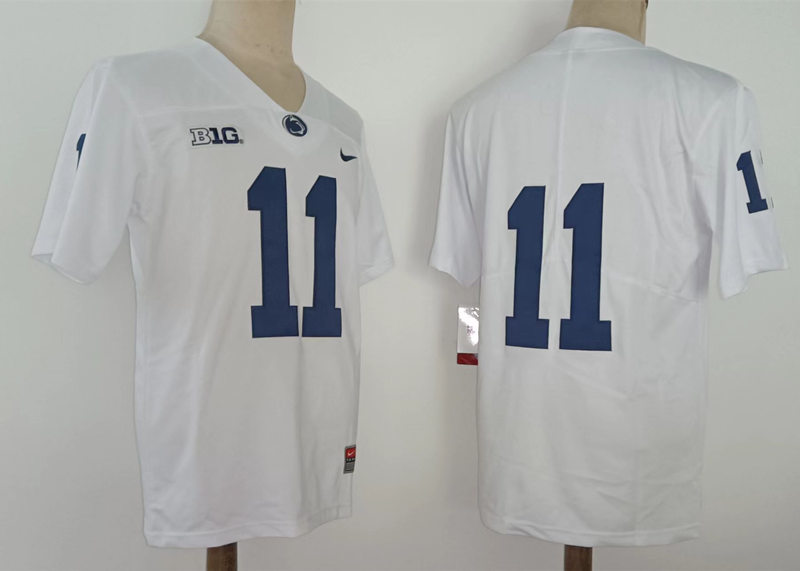 Mens Penn State Nittany Lions #11 Micah Parsons White Football Jersey Without Name