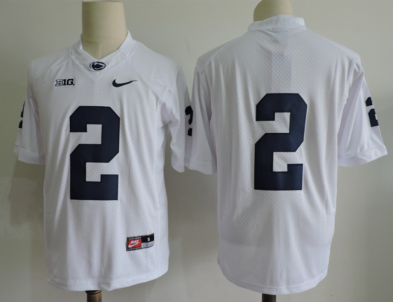 Mens Penn State Nittany Lions #2 Marcus Allen White Football Jersey Without Name
