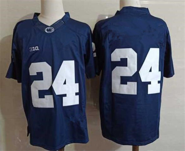 Mens Penn State Nittany Lions #24 Keyvone Lee Nike Navy College Football Game Jersey