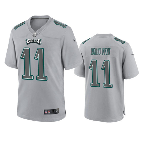 Mens Philadelphia Eagles #11 A.J. Brown Nike Atmosphere Fashion Game Jersey - Gray