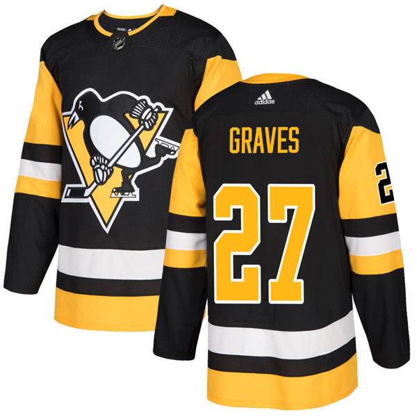 Mens Pittsburgh Penguins #27 Ryan Graves adidas Home Black Player Jersey 
