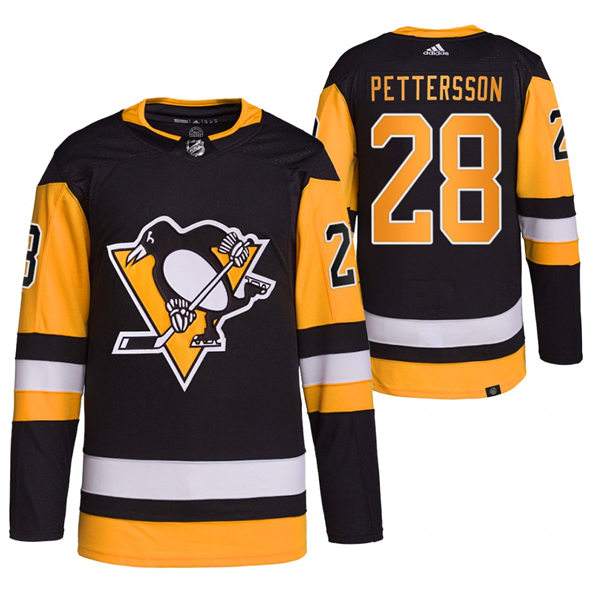 Mens Pittsburgh Penguins #28 Marcus Pettersson adidas Home Black Player Jersey Stitched