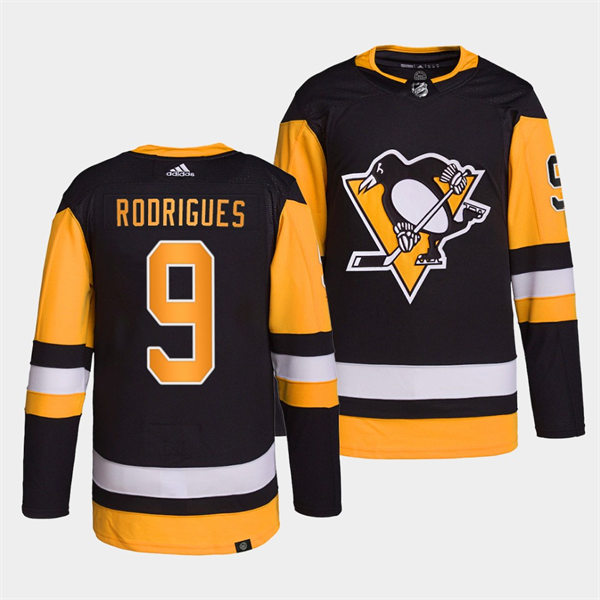 Mens Pittsburgh Penguins #9 Evan Rodrigues adidas Home Black Player Jersey Stitched