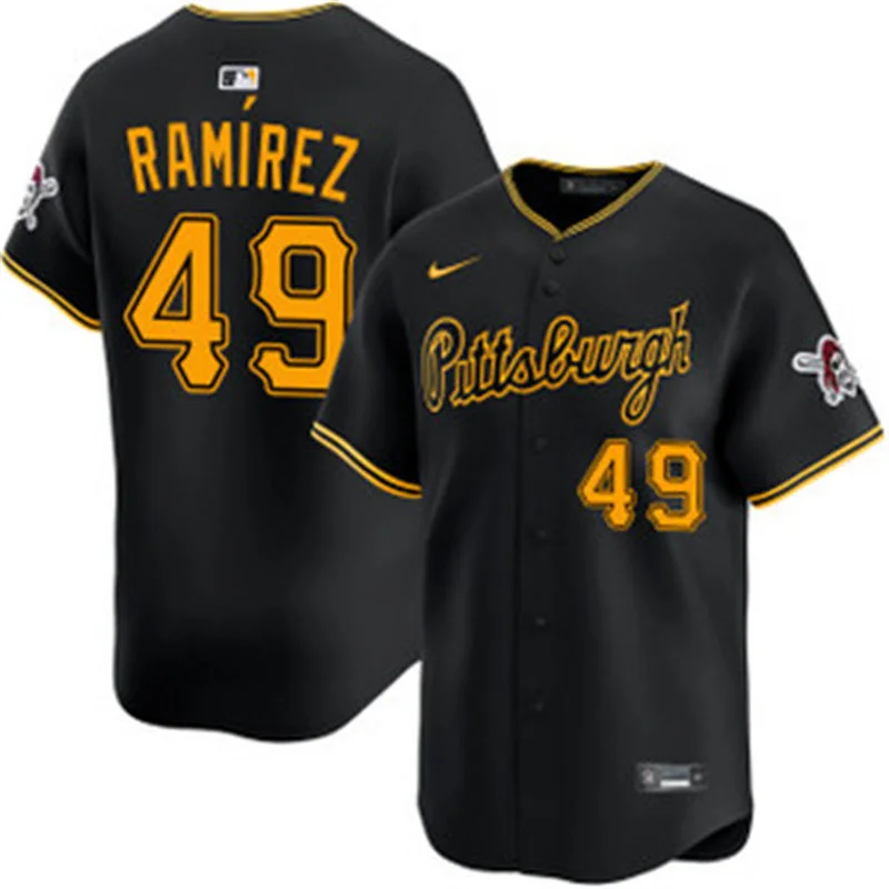 Mens Pittsburgh Pirates #49 Yohan Ramirez Nike Black Alternate 2nd Pittsburgh Limited Jersey 