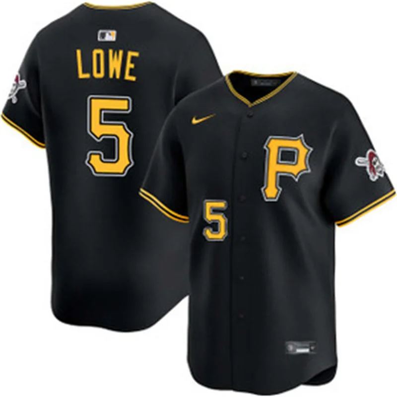 Mens Pittsburgh Pirates #5 Brandon Lowe Nike Black Alternate Limited Jersey 