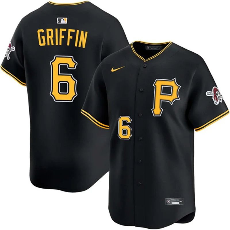 Mens Pittsburgh Pirates #6 Konnor Griffin Nike Black Alternate Limited Jersey 