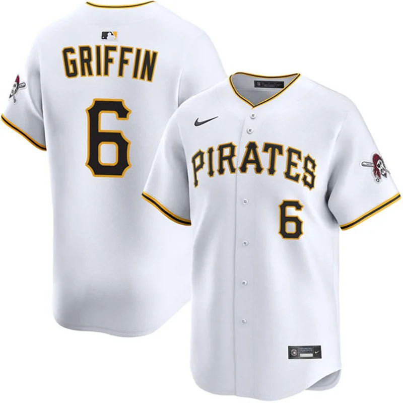 Mens Pittsburgh Pirates #6 Konnor Griffin Nike White Home Limited Jersey 