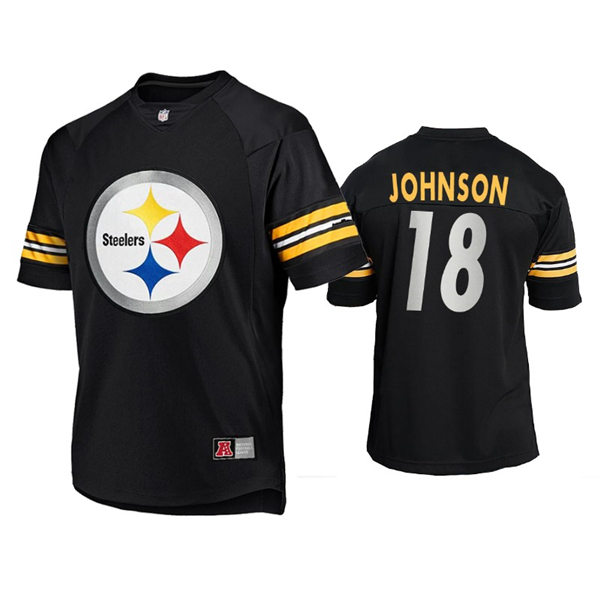 Mens Pittsburgh Steelers #18 Diontae Johnson Nike 2021 Black Team Logo Icon Jersey