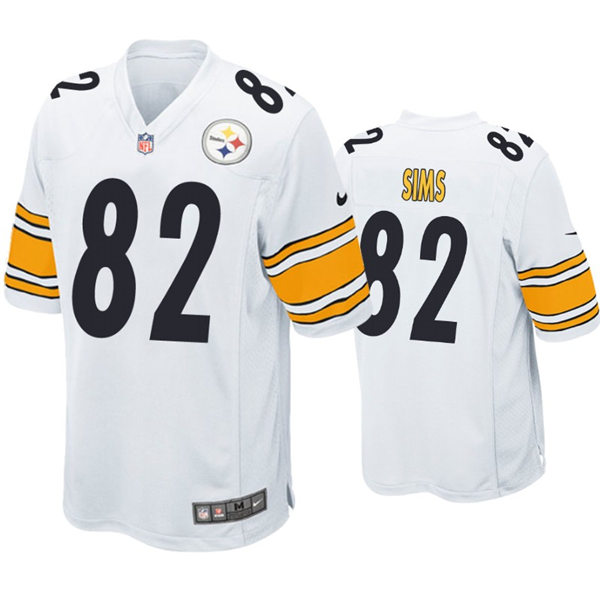Mens Pittsburgh Steelers #82 Steven Sims Nike White Vapor Limited Jersey