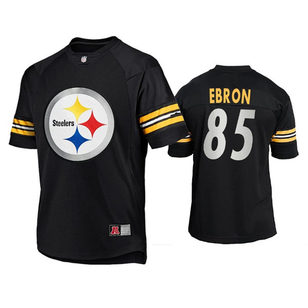 Mens Pittsburgh Steelers #85 Eric Ebron Nike 2021 Black Team Logo Icon Jersey
