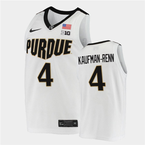 Mens Purdue Boilermakers #4 Trey Kaufman-Renn Nike White College Game Basketball Jersey