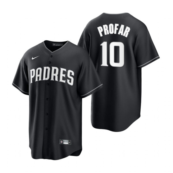 Mens San Diego Padres #10 Jurickson Profar Nike 2021 Black Fashion Jersey