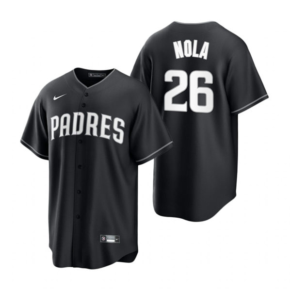 Mens San Diego Padres #26 Austin Nola Nike 2021 Black Fashion Jersey
